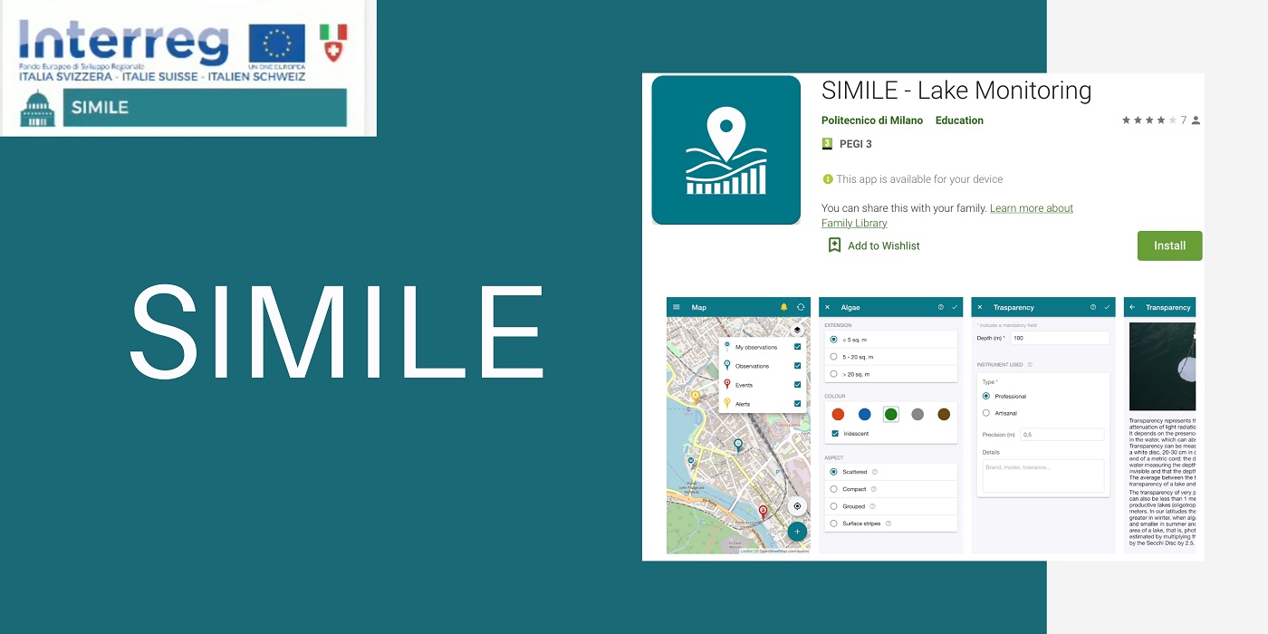 Progetto SIMILE – Sistema Informativo per il Monitoraggi dei Laghi insubrici